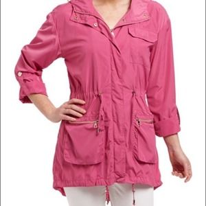 Steve Madden Jacket Pink Zip-Back Anorak
